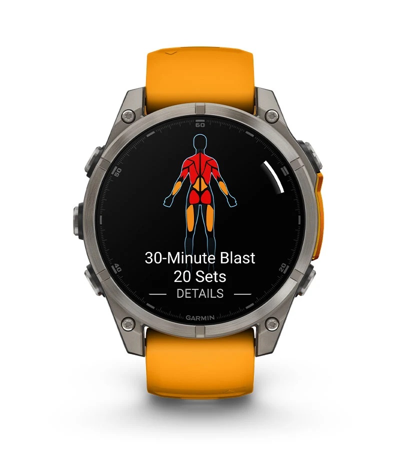 Умные часы Garmin Fenix 8, 47 мм, AMOLED, Sapphire Carbon Gray DLC Titanium with Black/Pebble Gray Silicone Band