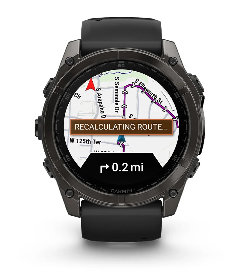 Умные часы Garmin Fenix 8, 51 мм, AMOLED, Slate Gray with black silicone band